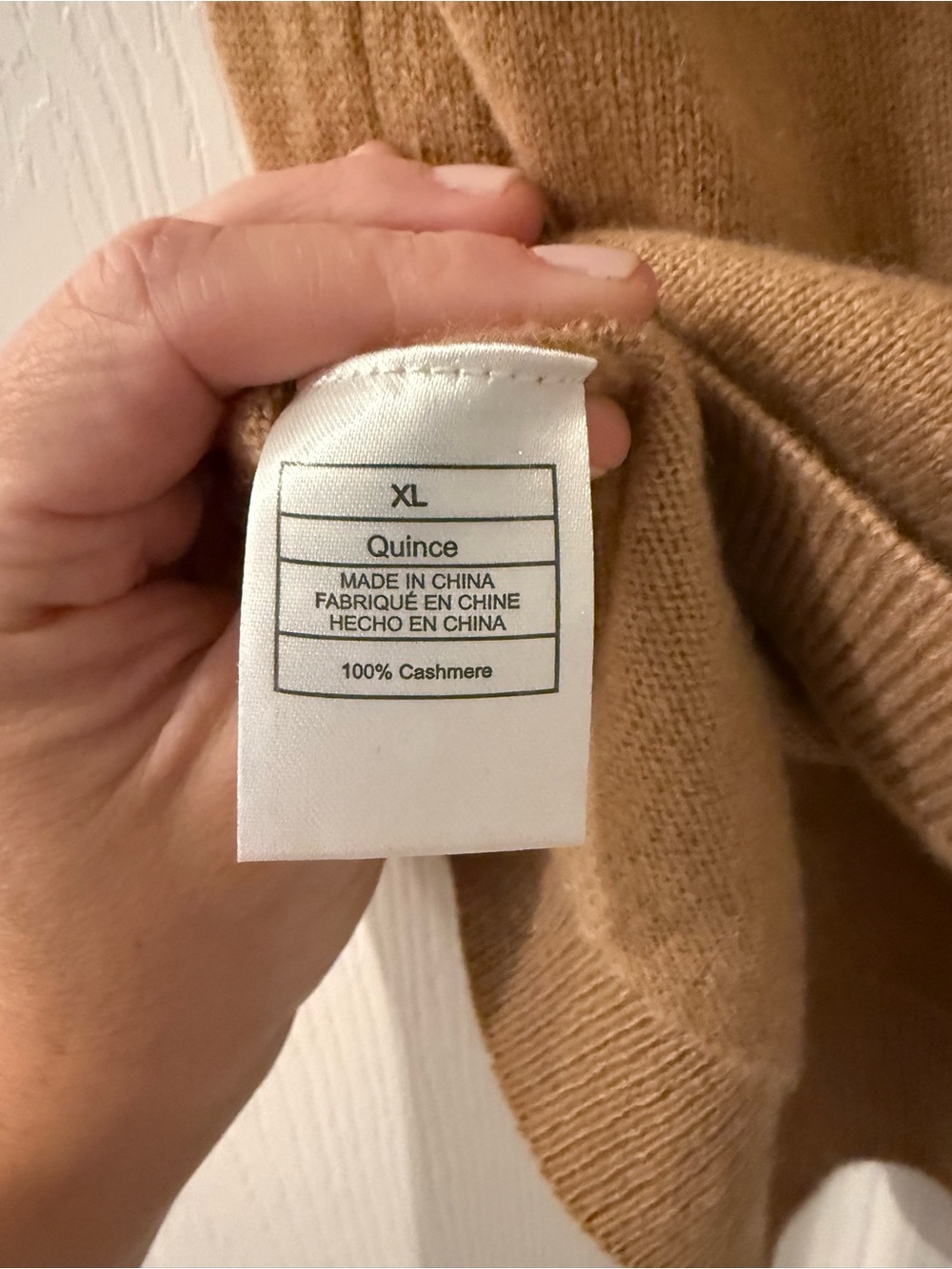 Quince Crewneck Cashmere Top - Camel - Picture 4 of 5